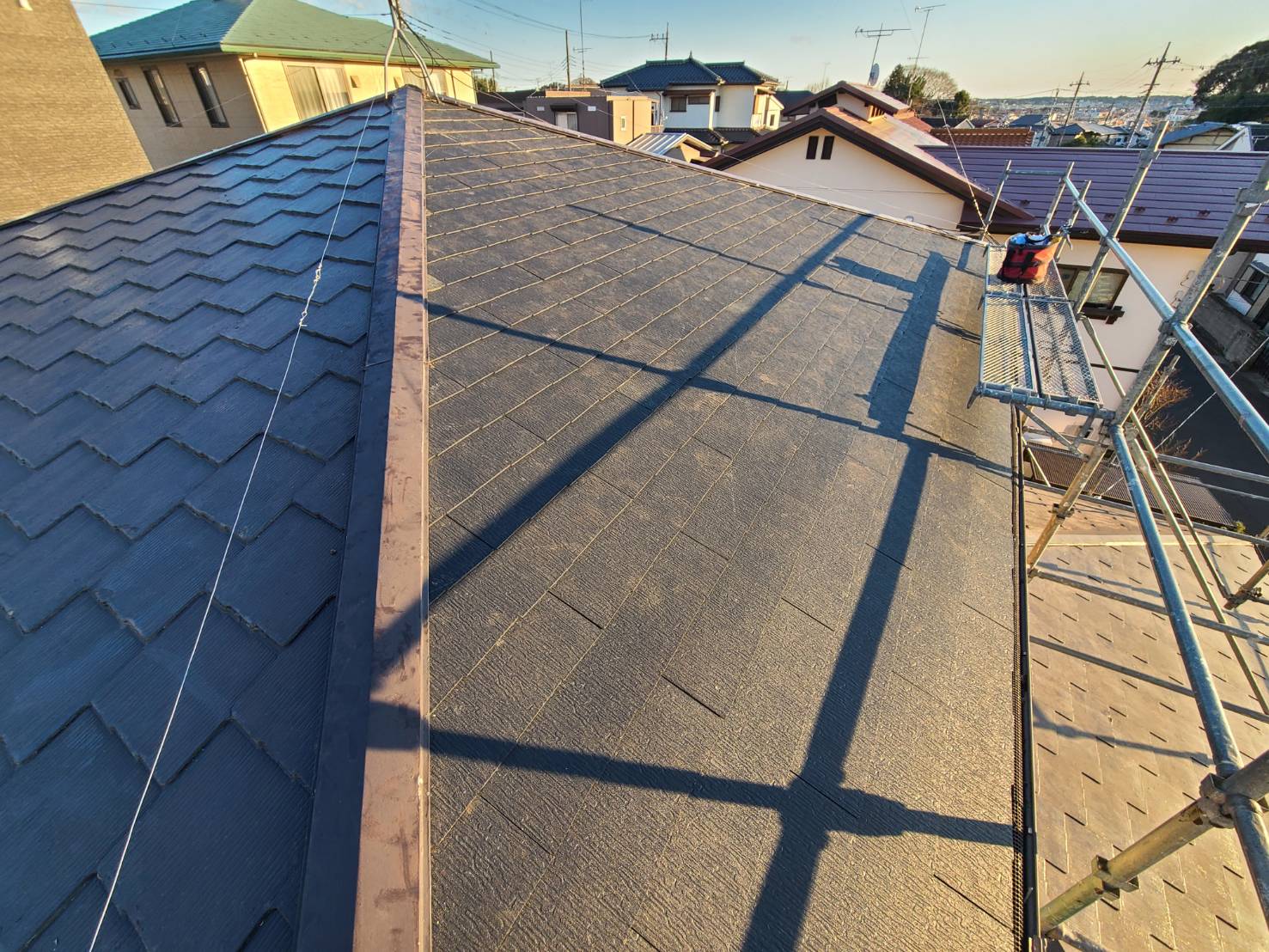 ひたちなか市 カラーベスト部分葺き替え工事